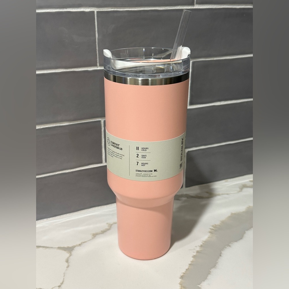 🍑TARGET x STANLEY -PEACH 40oz Stainless Steel H2.0 FlowState Quencher Tumbler🍑 - Picture 8 of 15